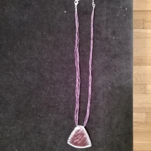 CHRISTOPHER & BANKS DEEP MAUVE PUPLE NECKLACE